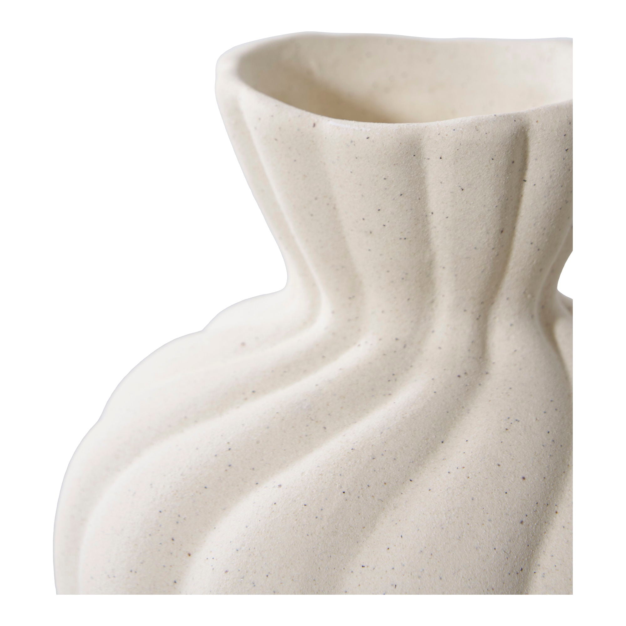 Curvy – Vasen-Set aus Keramik, weiß, 2-teilig